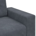 Sofá Loveseat gris oscuro 140 cm terciopelo