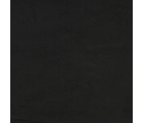 Sofá Loveseat Terciopelo Negro 140 cm