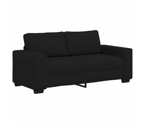 Sofá 2 plazas Tela Negro 140 cm