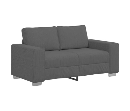 Sofá Loveseat gris oscuro 120 cm tejido de pana