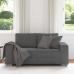 Sofá Loveseat gris oscuro 120 cm tejido de pana