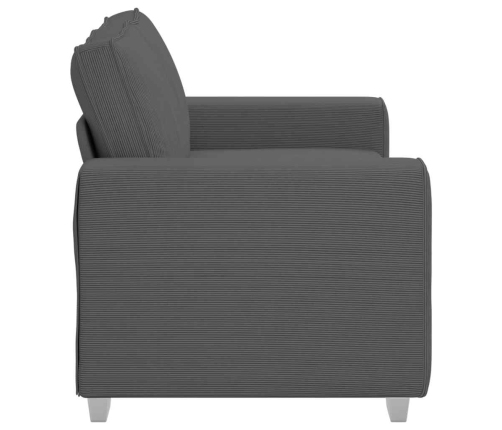 Sofá Loveseat gris oscuro 120 cm tejido de pana