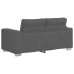 Sofá Loveseat gris oscuro 120 cm tejido de pana