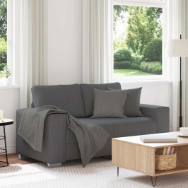 Sofá Loveseat gris oscuro 120 cm tejido de pana