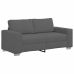 Sofá Loveseat gris oscuro 140 cm tejido de pana