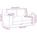 Sofá Loveseat gris claro 120 cm terciopelo