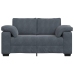 Sofá Loveseat gris oscuro 120 cm terciopelo