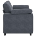 Sofá Loveseat gris oscuro 120 cm terciopelo