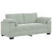 Sofá Loveseat gris claro 140 cm terciopelo