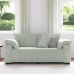 Sofá Loveseat gris claro 140 cm terciopelo