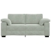 Sofá Loveseat gris claro 140 cm terciopelo