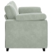 Sofá Loveseat gris claro 140 cm terciopelo