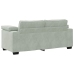 Sofá Loveseat gris claro 140 cm terciopelo