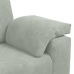 Sofá Loveseat gris claro 140 cm terciopelo