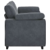 Sofá Loveseat gris oscuro 140 cm terciopelo