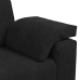 Sofá Loveseat Terciopelo Negro 140 cm