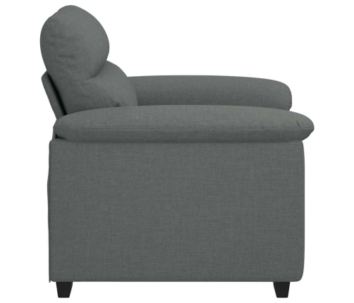 Sillón Sofá Tela Gris Oscuro 60 cm