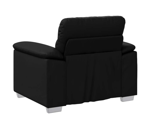 Sillón de sofá de cuero sintética negro 60 cm