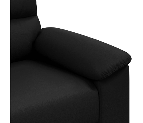 Sillón de sofá de cuero sintética negro 60 cm