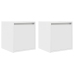 Mesillas de noche de pared 2 uds blanco 38x34x40 cm