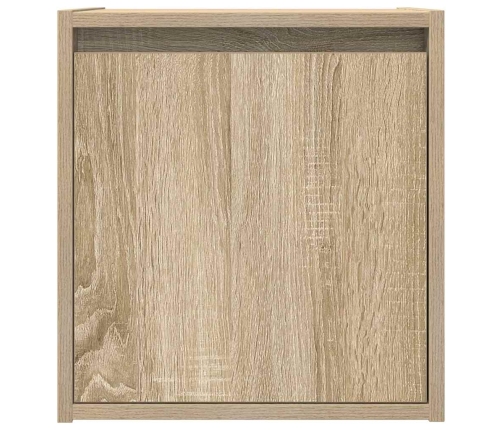 Mesillas de noche de pared 2 uds roble Sonoma 38x34x40 cm