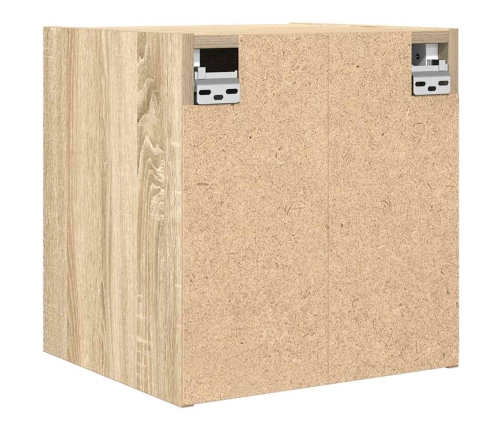 Mesillas de noche de pared 2 uds roble Sonoma 38x34x40 cm