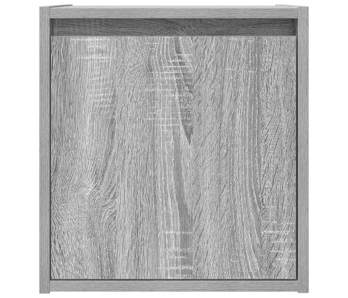 Mesillas de noche de pared 2 uds gris Sonoma 38x34x40 cm