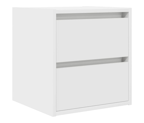 Mesillas de noche de pared 2 uds blanco 38x34x40 cm