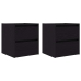 Mesillas de noche de pared 2 uds roble negro 38x34x40 cm