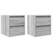 Mesillas de noche de pared 2 uds gris Sonoma 38x34x40 cm