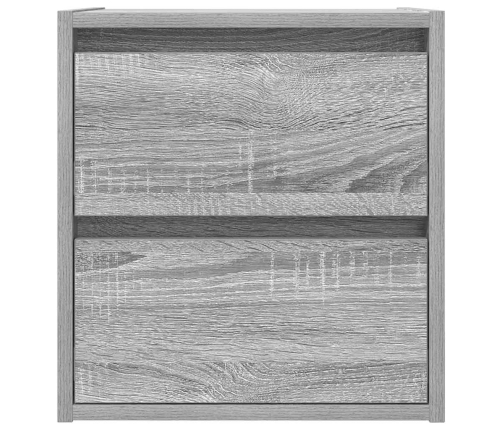 Mesillas de noche de pared 2 uds gris Sonoma 38x34x40 cm