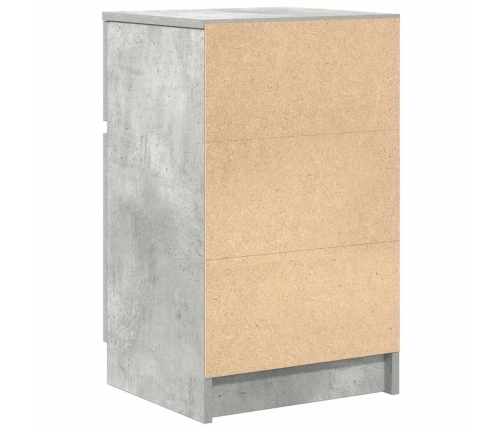 Mesitas de noche 2 uds madera contrachapada gris 39x35x65 cm