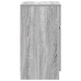 Mesitas de noche 2 uds madera contrachapada gris 39x35x65 cm