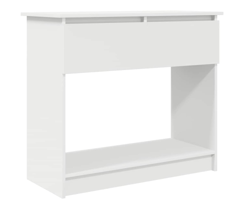 Mesa consola con cajones blanca 85,5x38,5x74,5 cm