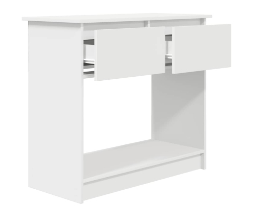 Mesa consola con cajones blanca 85,5x38,5x74,5 cm