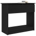 Mesa consola con cajones negra 85,5x38,5x74,5 cm