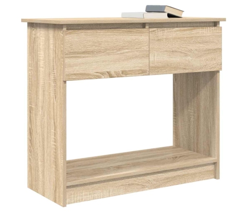 Mesa consola con cajones roble Sonoma 85,5x38,5x74,5 cm