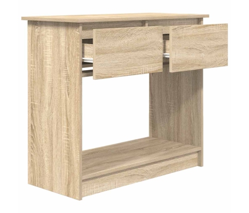 Mesa consola con cajones roble Sonoma 85,5x38,5x74,5 cm