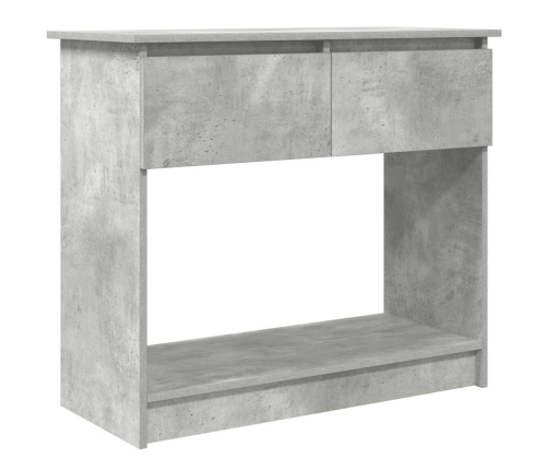 Mesa consola con cajones gris hormigón 85,5x38,5x74,5 cm