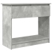 Mesa consola con cajones gris hormigón 85,5x38,5x74,5 cm