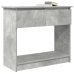 Mesa consola con cajones gris hormigón 85,5x38,5x74,5 cm