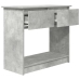 Mesa consola con cajones gris hormigón 85,5x38,5x74,5 cm