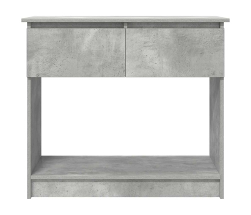 Mesa consola con cajones gris hormigón 85,5x38,5x74,5 cm