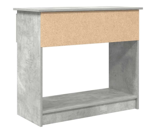 Mesa consola con cajones gris hormigón 85,5x38,5x74,5 cm