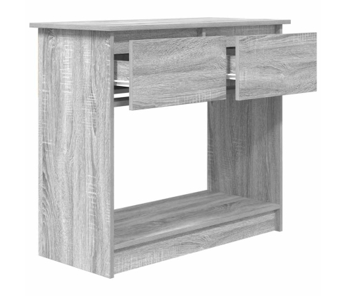 Mesa consola con cajones Sonoma gris 85,5x38,5x74,5 cm