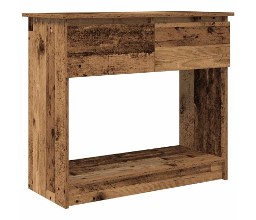 Mesa consola con cajones madera vieja 85,5x38,5x74,5 cm