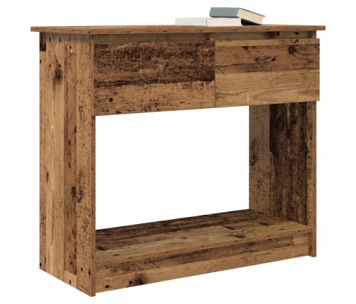 Mesa consola con cajones madera vieja 85,5x38,5x74,5 cm