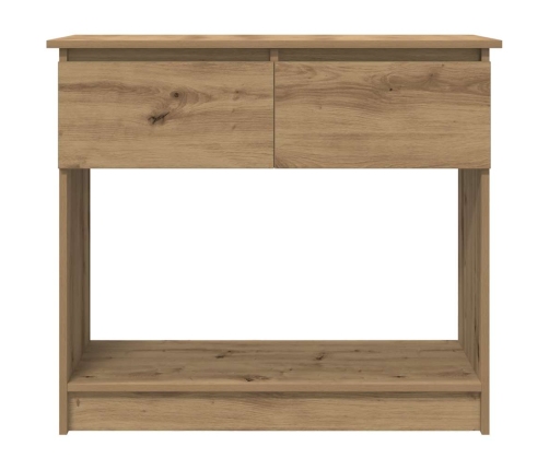 Mesa consola con cajones roble artesanal 85,5x38,5x74,5 cm