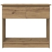 Mesa consola con cajones roble artesanal 85,5x38,5x74,5 cm