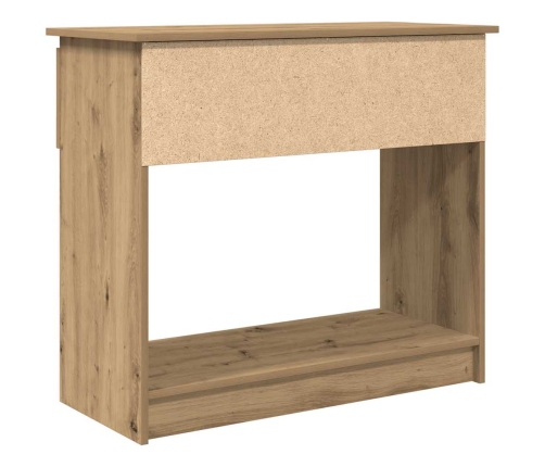 Mesa consola con cajones roble artesanal 85,5x38,5x74,5 cm